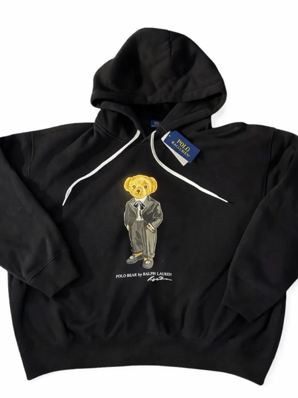 Polo Ralph Lauren Polo Bear Hoodie Black XL NWT Classic Teddy Sweatshirt